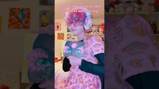 Thinking of making a series of petal eyes #paintingreveal #disabledartist #assistancedog #servicedog