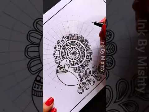 peacock mandala art | mandala art | mandala art for beginners | mandala art easy | shorts |