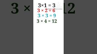 multiplication tables 3 #maths #tables #numbers