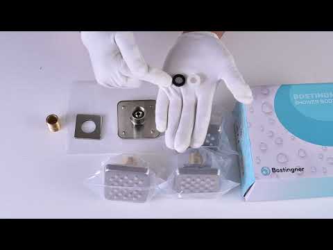 Square Shower Body Jet Brushed Nickel 3 Inch Unboxing & Review - Bostingner