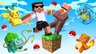 We Survived on ONE BLOCK of POKEMON in Minecraft..