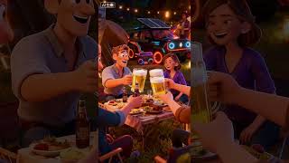 Instant power, non-stop party! #solar #ecofriendlycar  #electriccar #shorts #cars