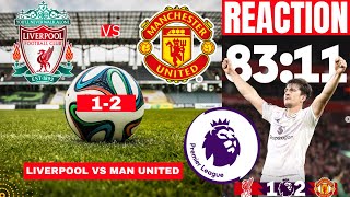 Liverpool vs Manchester United 1-2 Live Stream Premier League Football EPL Match Score Highlights