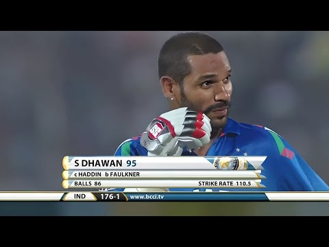 Shikhar Dhawan 95 (86) vs Australia 2nd ODI 2013 Jaipur (Extended Highlights)