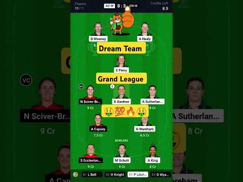 AU W vs EN W Dream11 Prediction, Australia Women vs England Women, AUS-W vs ENG-W 1st T20 Dream11