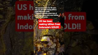 US Has been making billion from Indonesia's GOLD!! #shorts #trending #goldmining