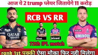 RCB VS RR dream 11 prediction today match RCB  VS RR, RCB VS RR  dream11 team, RR VS CSK  IPL TEAM