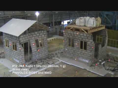 Full Scale Shaking Test of CHB House PHIVOLCS JICA
