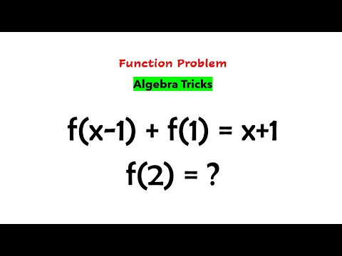 Math Olympiad Practice Function Problem. Function Problem Solving Tricks.