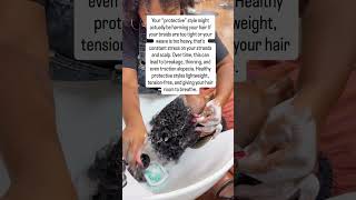 “Protective Styles Should Protect” #protectivestyles #naturalhair #haircare #hair #4chair #hairtok