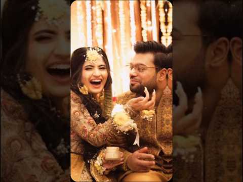 Aroob and ducky bhai wedding picture so cute 🥰❤️✨#hirafaisal ##sistrology #duckybhai #aroobjatoi