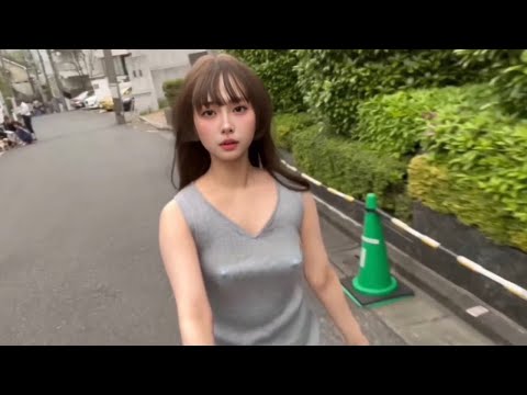 【ノーブラ散歩】原宿でしたら、、まさかの、、 【大学