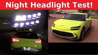 2023 Genesis GV60 Performance EV Headlight Test and Night Drive