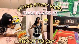 8 HRS STUDY VLOG FOR EXAMS | CBSE CLASS 10 📚 ✨️