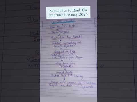 Tips to Rank CA Intermediate May 25 #castudents #cafinalnew #caintermediate  #cainter