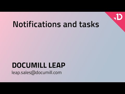 Documill Leap: Notifications and Tasks