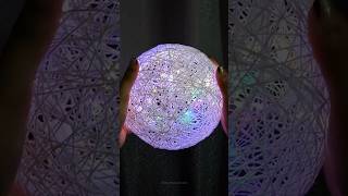 DIY easy cute light ball 🪩 Cute decoration ✨ Snowball light making with thread 🧶