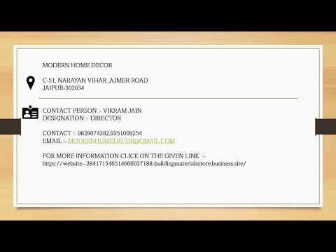 Modern Home Decor - New Video