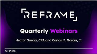 REFRAME - Quarterly Webinars (July 2026)