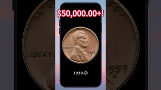 1959‑D Lincoln Cent “1958-D Wheat Reverse Mule” #coin #penny #coincollecting #rarecoins