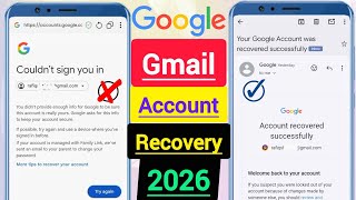 How to recover gmail account 2026 | fix problem couldn't sign you in | Google account recovery 