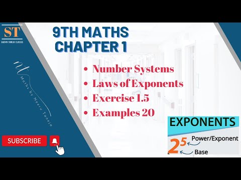 Number Systems | Chapter 1| Laws of Exponents for Real Numbers | Example 20 of Ex 1.5 | CBSE IX Math