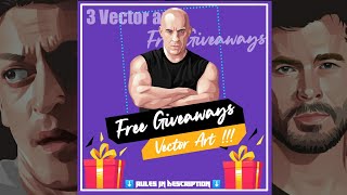 3 Vector art Giveaways !!!!  ⬇️ Rules In Description ⬇️