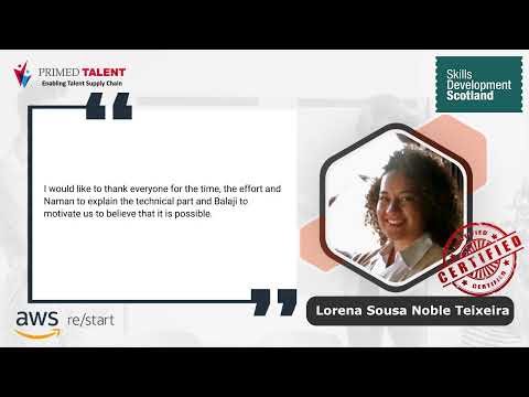 Skills Development Scotland | Primed Talent | AWS re/Start Testimonial