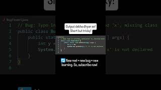 💻 Java + Bugs = Daily Learning  #CodarJava #JavaShorts #BugHunting #DebugTheCode #CodeChallenge