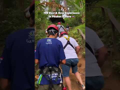 The biggest rainforest zipline in Phuket | 📍Hanuman World, Phuket #youtubeshorts