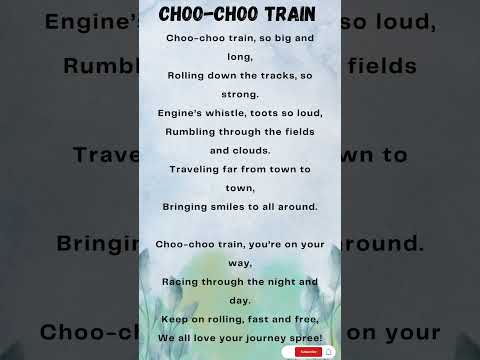 Choo Choo train | Poems in english | English poem for kids | children educational videos #shorts