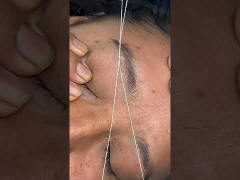 Eyebrow threading 🧵 #threadingeyebrow #eyebrowtutorial
