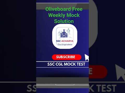 Announcement Oliveboard Weekly Free Mock Solution   SSC CGL 2024 #shorts