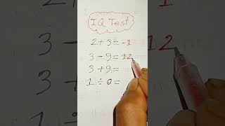 Math IQ test #shorts #mathtricks #maths #mathematics #youtubeshortsindia