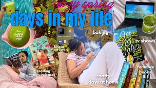 cozy spring vlog! 🌸🌤️ reading new romance releases, routines, shows, kissco reaction, chatty at home