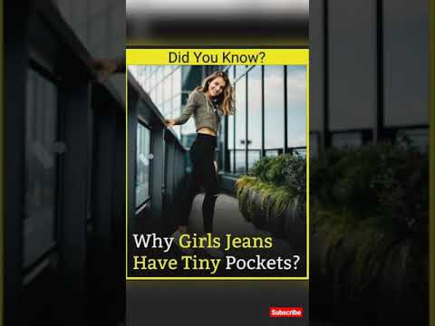 Did you know? why girls jeans have tiny pockets ? #shorts #facts