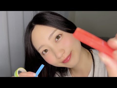 ASMR | The sound of masking tape being applied and removed 🫧 Happy crunching sound (sleep/study)