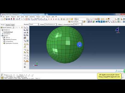 Abaqus tutorial Step By Step Free vibration of sphere shell