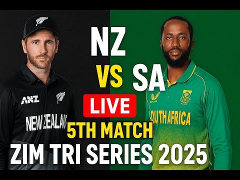 NZ vs SA Live | 5th Match | ZIM Tri Series 2025 | New Zealand vs South Africa Today Match Live