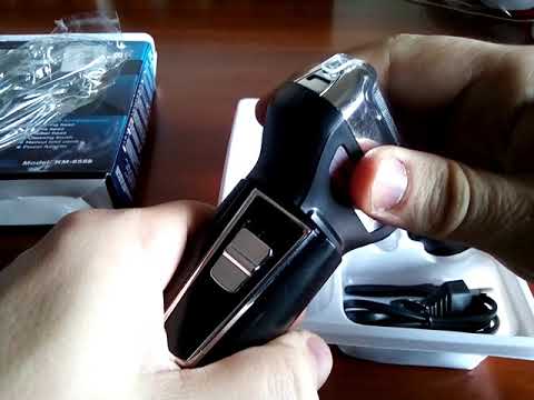 Kemei KM - 6558 Reciprocating Three Blades Electric Shaver  -  EU PLUG - Gearbest