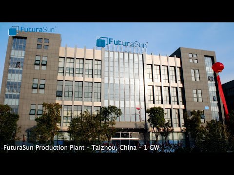 FuturaSun production plants Taizhou - manufacturing photovoltaic panels (short video)