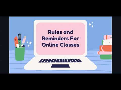 Online class Rules and Reminders
