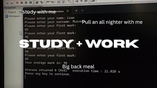 IT student study vlog + big ack meals + work 