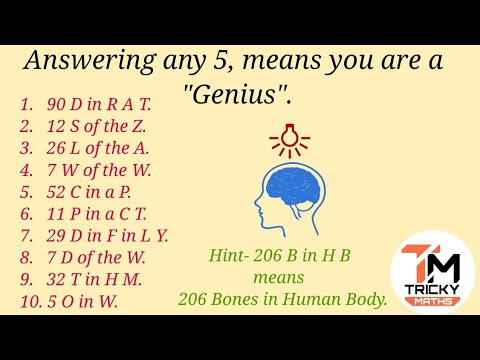 Answering Any 5 Means You Are a "Genius" || Part-1 || Tricky Maths
