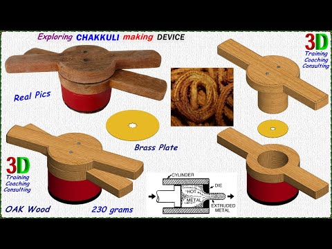 CHAKKULI making device in 3D Design, #3Dmodeling,#animation,#creo,#solidworks,#fusion360,#wood