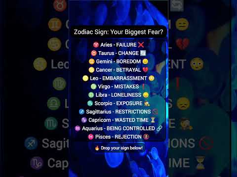 Zodiac Sign: Your Biggest Fear? #zodiac #zodiacsign #shorts #viralzodiac