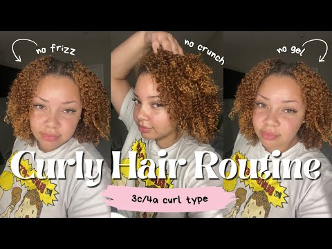 Curly Hair Routine || 3c/4a hair type || in depth tutorial