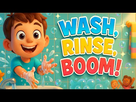 Wash Rinse Boom | #kidssong | #nurseryrhymes | #kidslearning | #washyourhands