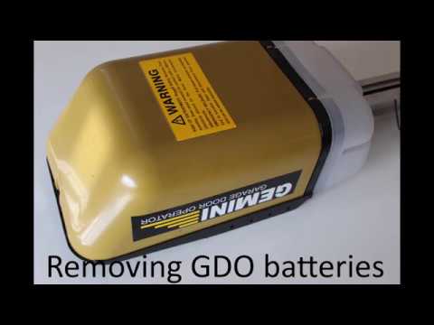 How to remove Gemini Garage door motor batteries