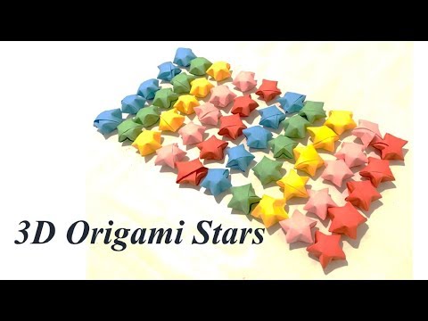 3D Origami Stars| How to make easy 3D origami stars |DIY